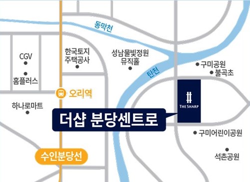 더샵 분당센트로 현장 위치